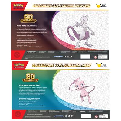 POKEMON 30° ANNIVERSARIO - 5 BUSTE + STATUINA MEW / MEWTWO ass.