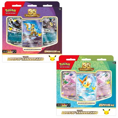 POKEMON 30° ANNIVERSARIO - MAZZO LOTTE UMBREON / ESPEON ass.