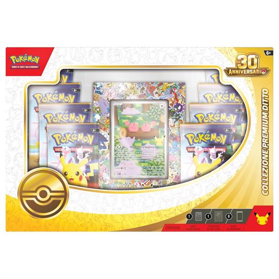 POKEMON 30° ANNIVERSARIO - 8 BUSTE COLLEZIONE PREMIUM DITTO
