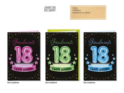BIGLIETTO 18 ANNI BLACK & GOLD