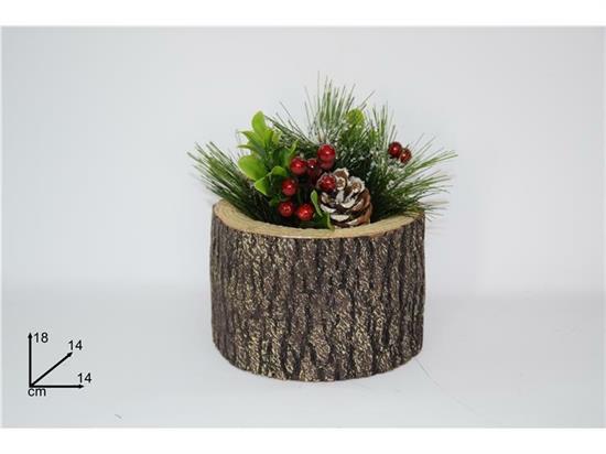 PIANTA NATALE INNEVATA C/VASO POLISTIROLO