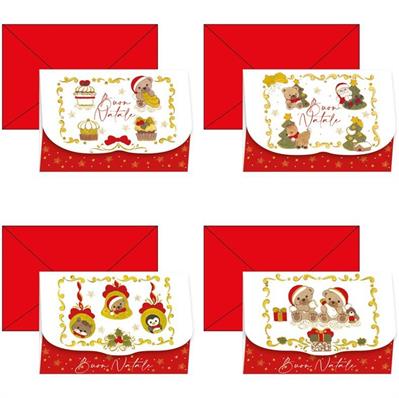 BIGLIETTO NATALE P/SOLDI TENERO ORSETTO