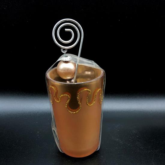 BICCHIERINO C/PENDENTE GOCCIA ORO