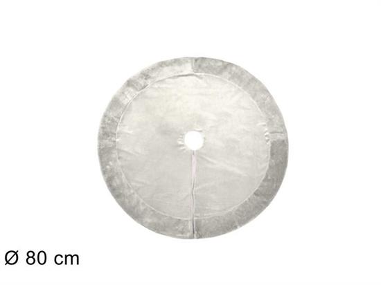 COPRIPIEDE VELLUTO E PELLICCIA BIANCO 80cm