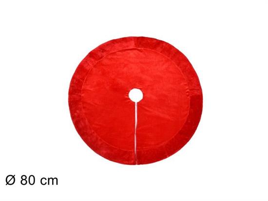 COPRIPIEDE VELLUTO E PELLICCIA ROSSO 80cm