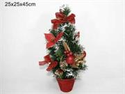 ALBERO 45cm ADDOBBATO ROSSO