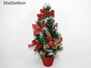ALBERO 45cm ADDOBBATO ROSSO