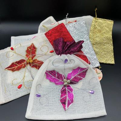 SACCHETTO POINSETTIA 20x28  .m