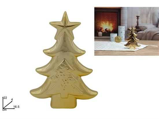 ALBERO CERAMICA 22cm C/STELLA ORO