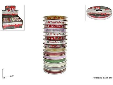 NASTRO NATALE/MONOCOLORE cm1x2,7mt ASS.