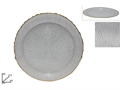 PIATTO VETRO TRASPARENTE 40cm