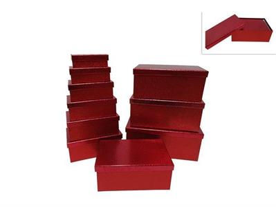 SCATOLA GLITTER ROSSA 31x20 H.13