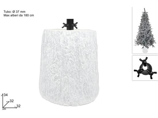 BASE TRONCO X ALBERO H.35 DIAM.33cm BIANCO VETRORESINA