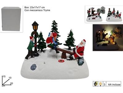 GIOSTRINA ALBERO C/SOGGETTI NATALIZI C/LUCE E MUSICA