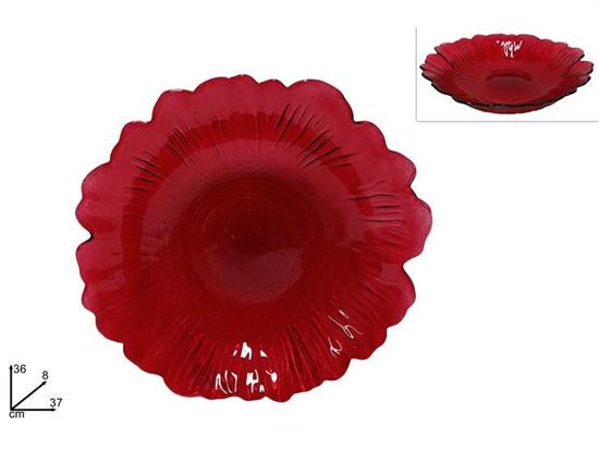 CENTROTAVOLA VETRO ROSSO