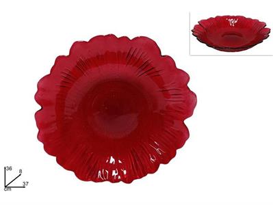 CENTROTAVOLA VETRO ROSSO