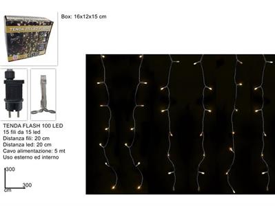 TENDA FLASHLED 225 LED BIANCO CALDO 3x3mt