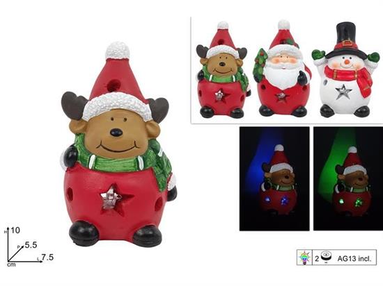 SOGGETTO NATALE 10cm C/LUCE