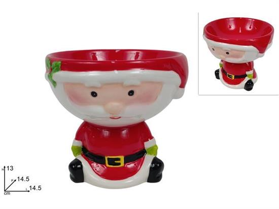 ALZATINA CERAMICA BABBO NATALE