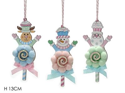 APPENDINO CARAMELLA C/PERSONAGGIO NATALE 13cm