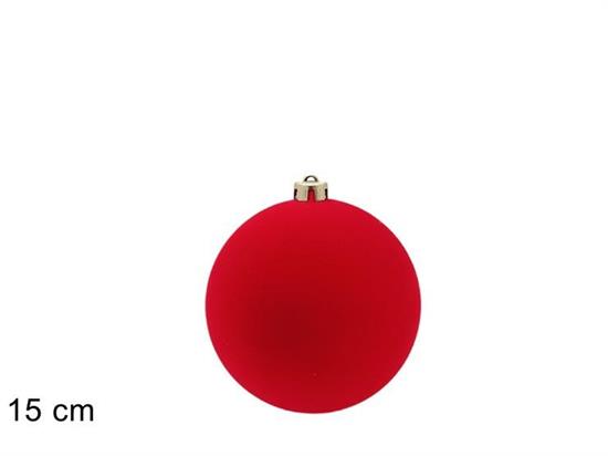 PALLA FLOCCATA 15cm ROSSA