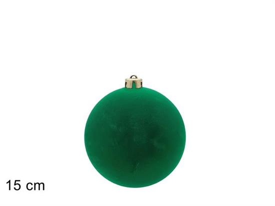 PALLA FLOCCATA 15cm VERDE
