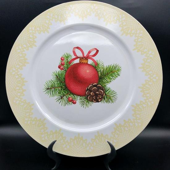 PIATTO TONDO MELAMINA NATALE 33cm