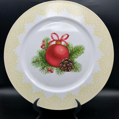 PIATTO TONDO MELAMINA NATALE 33cm