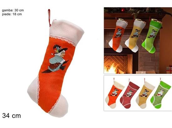 CALZA BEFANA JUTA 4 COLORI