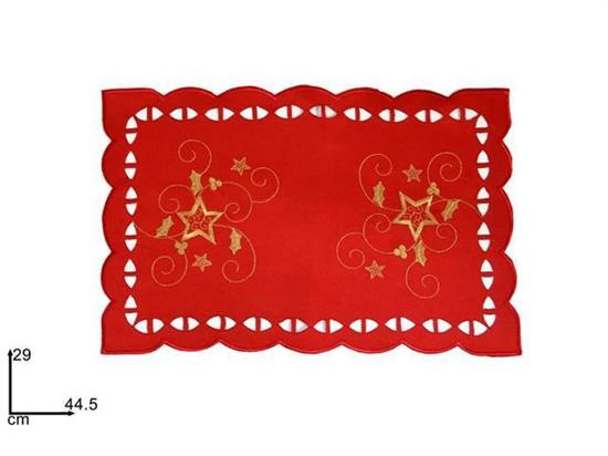 CENTRINO RETTANGOLARE ROSSO 44x29