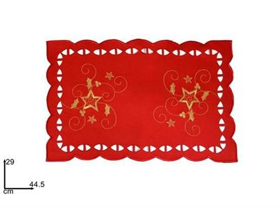 CENTRINO RETTANGOLARE ROSSO 44x29