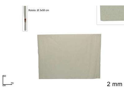 ROTOLO CARTA FLOCCATO BIANCO 50x70