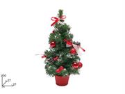 ALBERO 50cm ADDOBBATO ROSSO