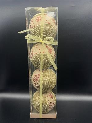 PALLE C/JUTA GLITTER 10cm 4pz  .m
