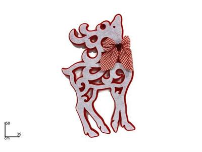 DIETROPORTA RENNA ROSSA C/FIOCCO 58cm