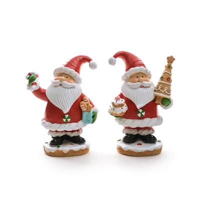 BABBO NATALE RESINA 14cm ASS.