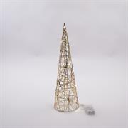 ALBERO CONO METALLO 40cm 20 LUCI