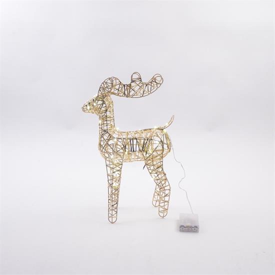 RENNA ORO METALLO 38cm C/30 LUCI