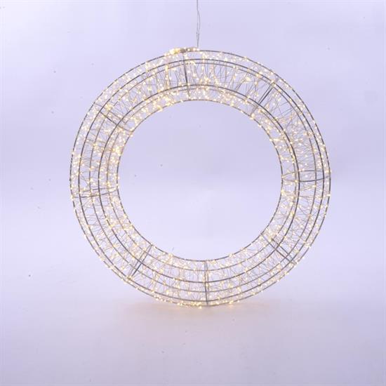 CORONA ORO METALLO 48cm C/1440 LUCI