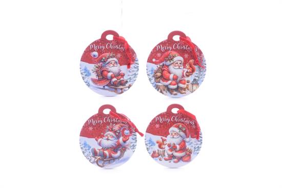 SOTTOPENTOLA PALLA IN CERAMICA C/BABBO NATALE