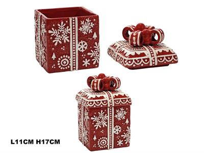 COFANETTO PACCO REGALO NATALE.- 17cm PAN DI ZENZERO