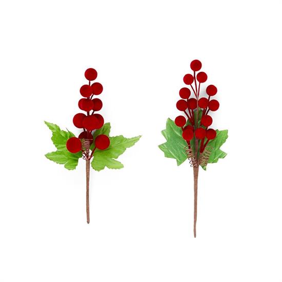 PICK BACCHE FLOCCATE BORDEAUX 18cm ASS.