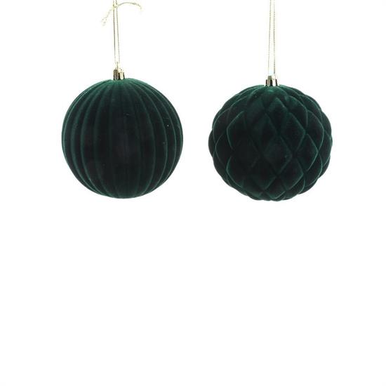 PALLA FLOCCATA VERDE 10cm ASS.