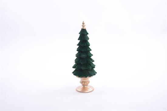 ALBERO RESINA FLOCCATO VERDE 30cm