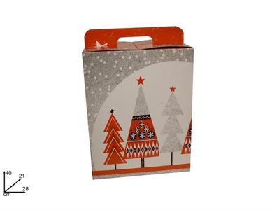 BOX PANETTONE 28x21xH40 NATALE ELEGANCE