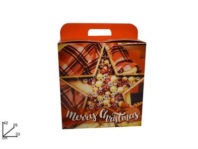 BOX PANETTONE 33x25xH42 SCENARIO NATALE