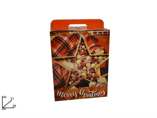 BOX PANETTONE 28x21xH40 SCENARIO NATALE