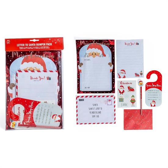 SET LETTERA BABBO NATALE C/MATITA E STICKERS
