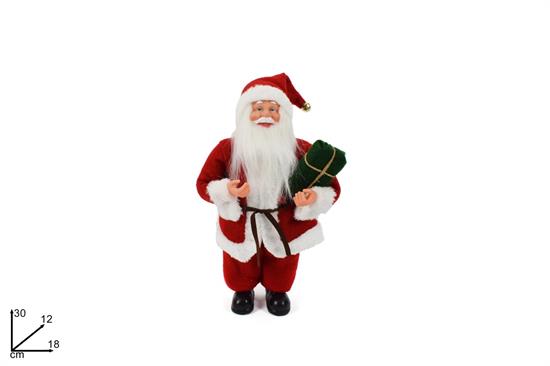 BABBO NATALE C/PACCO REGALO 30cm