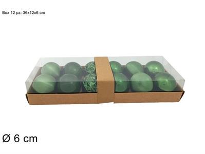 PALLE VERDE 6cm 12pz